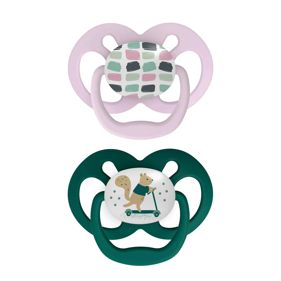 Advantage Pacifier, Stage 2,Pink, 2 Packs (6-18m)