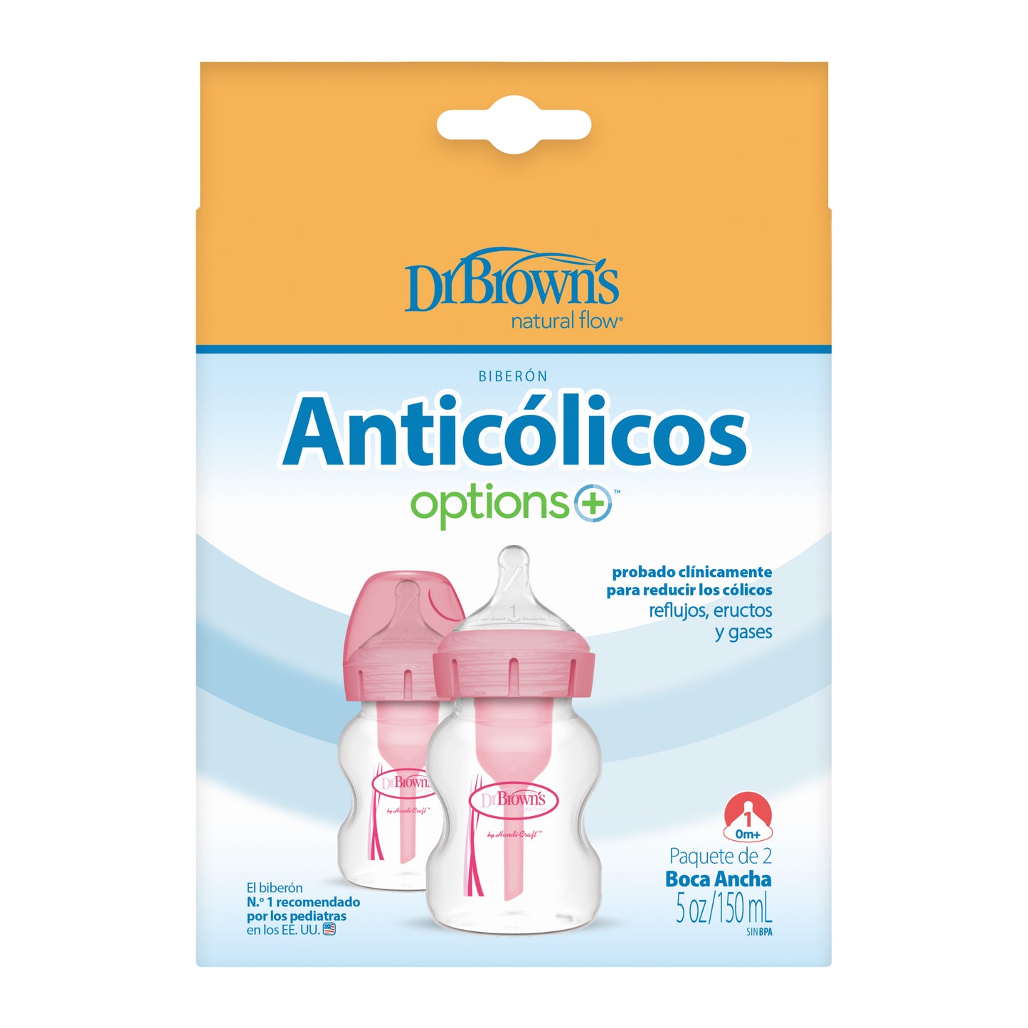 Wide Neck OP+ Bottles 150 ml (Pack of 2) Pink