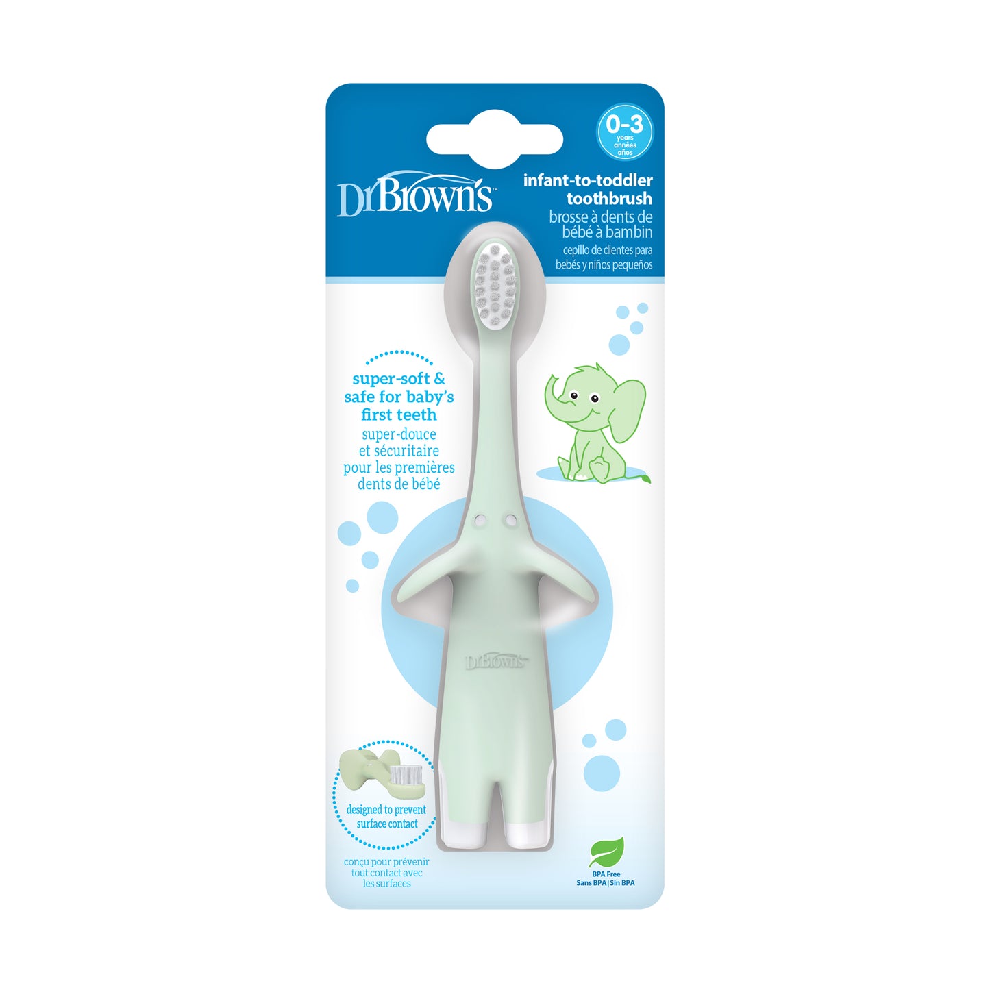 Infant-Toddler (0-3years) Elephant Toothbrush, Green