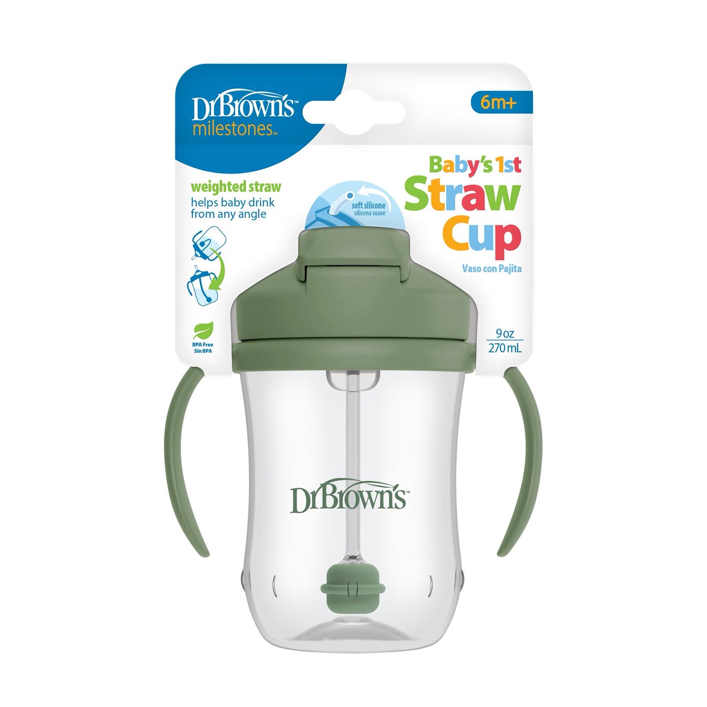Baby First straw cup 270 ml , green
