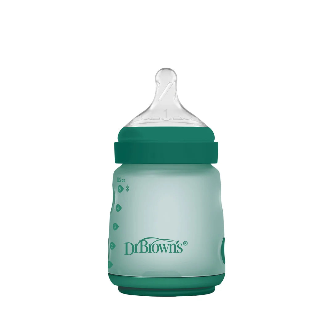 Wide-Neck OP+ Silicone Bottles 150ml w/ Level 1 0m+ Nipple