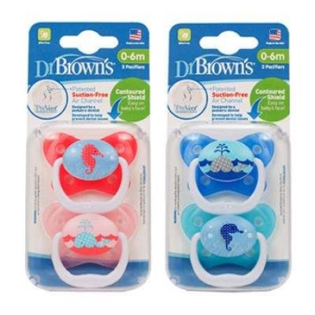 PreVent™ Butterfly Pacifier Stage 1 Asst, 2-Packs (0-6m)