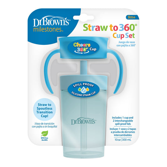Straw to 360 Cup Set 300 ML ,Ocean Blue