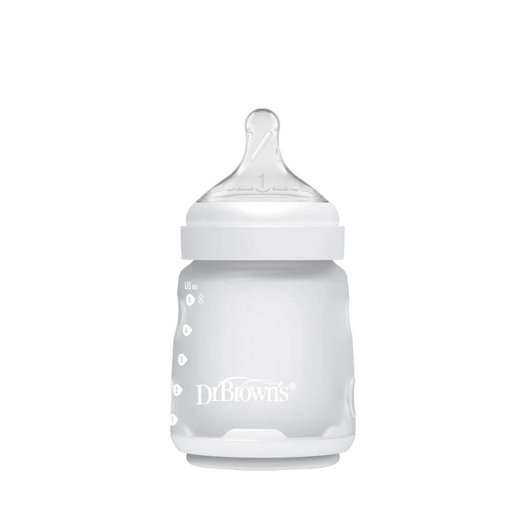 Wide-Neck OP+ Silicone Bottles 150ml w/ Level 1 0m+ Nipple