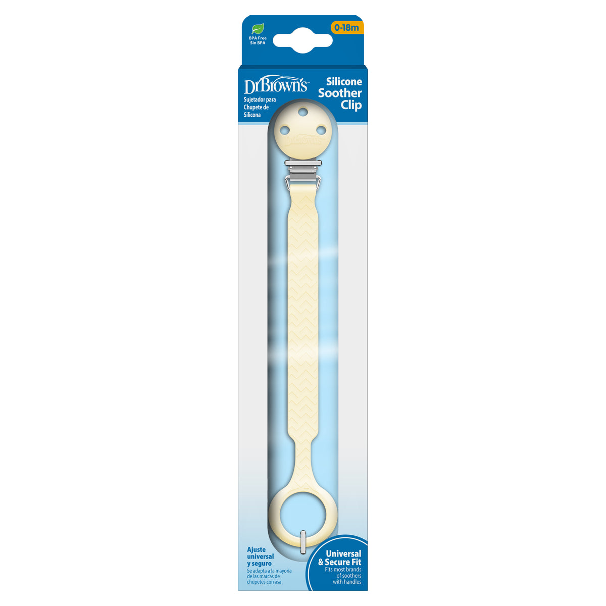 Silicone Soother Clip , Cream