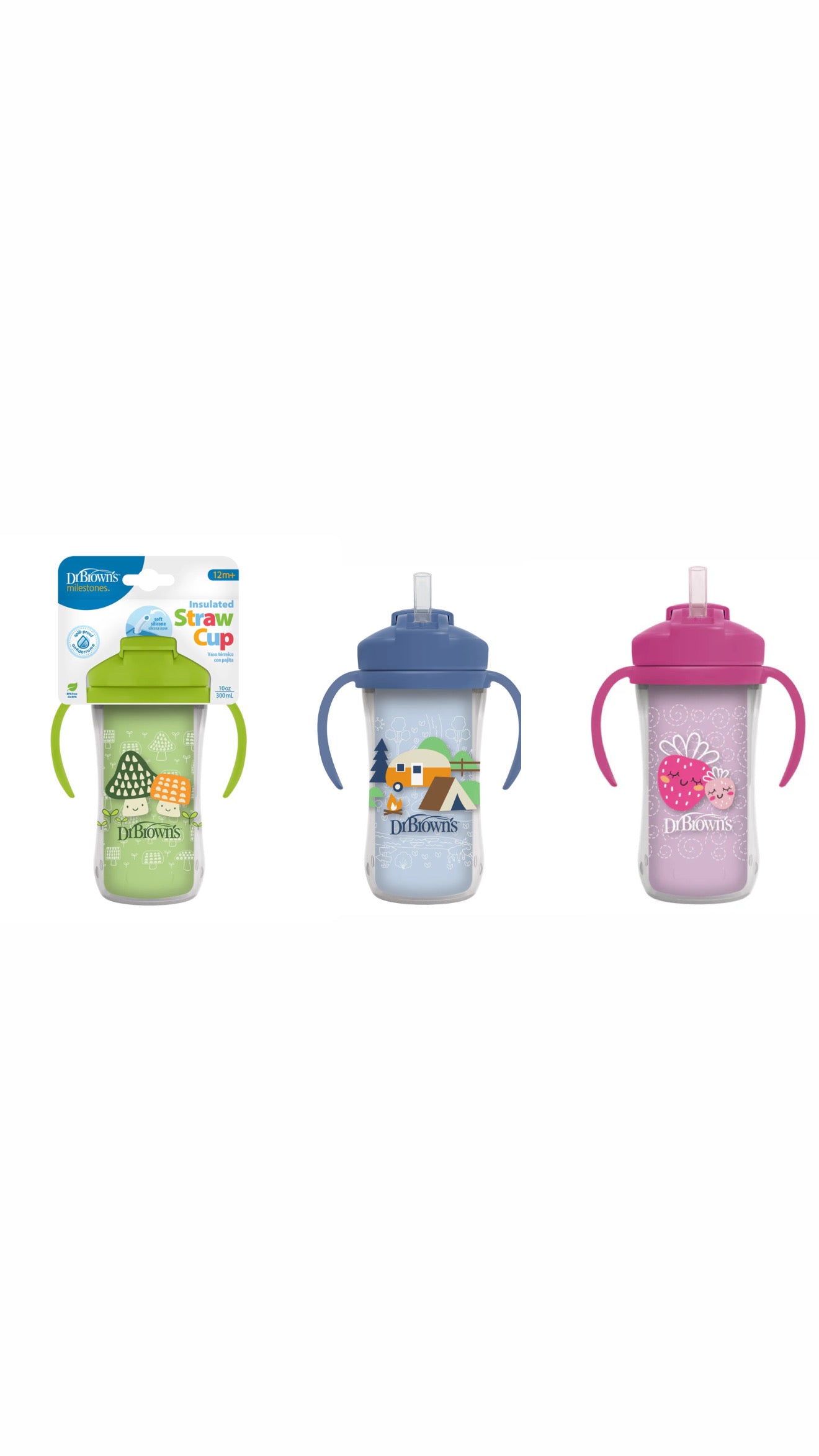 Insulated straw cups 300 ml 12m+