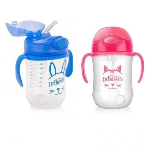 9OZ/270ML BABY'S FIRST STRAW CUP-PINK/BLUE (6M+)