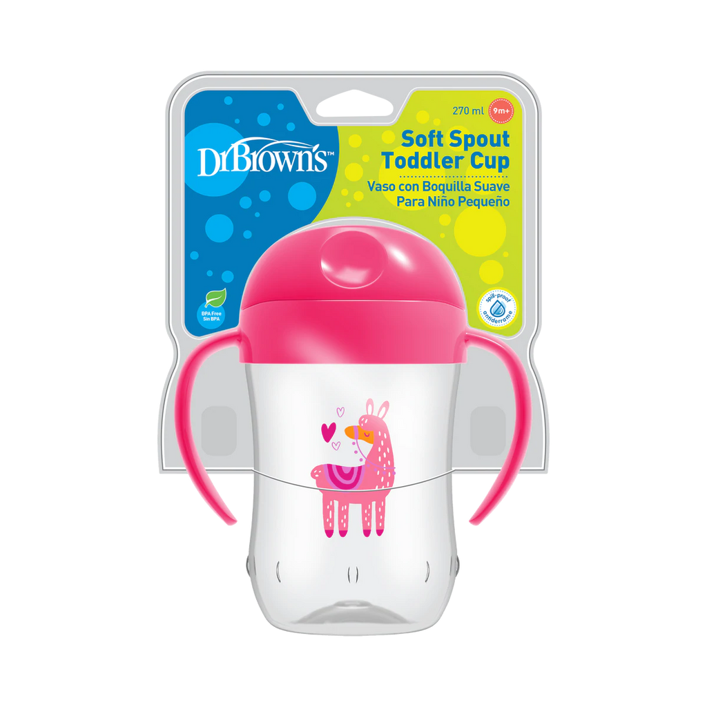 Toddler soft spout+ handles 270 ml 9m+, Pink&Blue